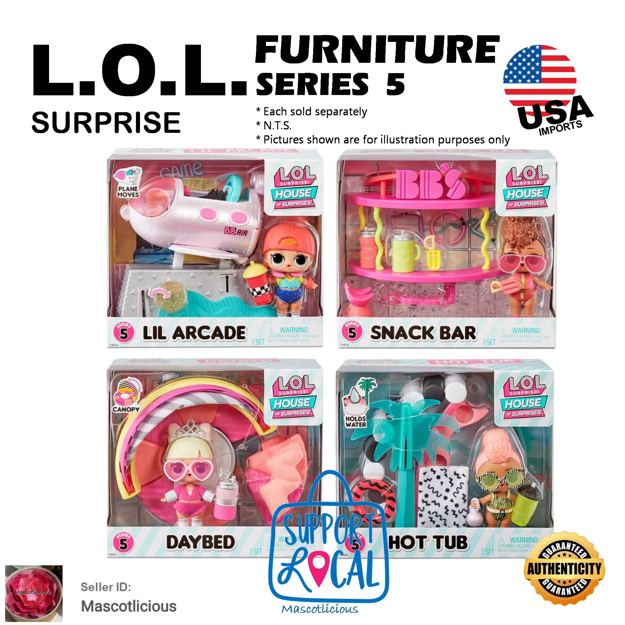 L.O.L. Surprise! / LOL Surprise Furniture Playset With 8 Surprises