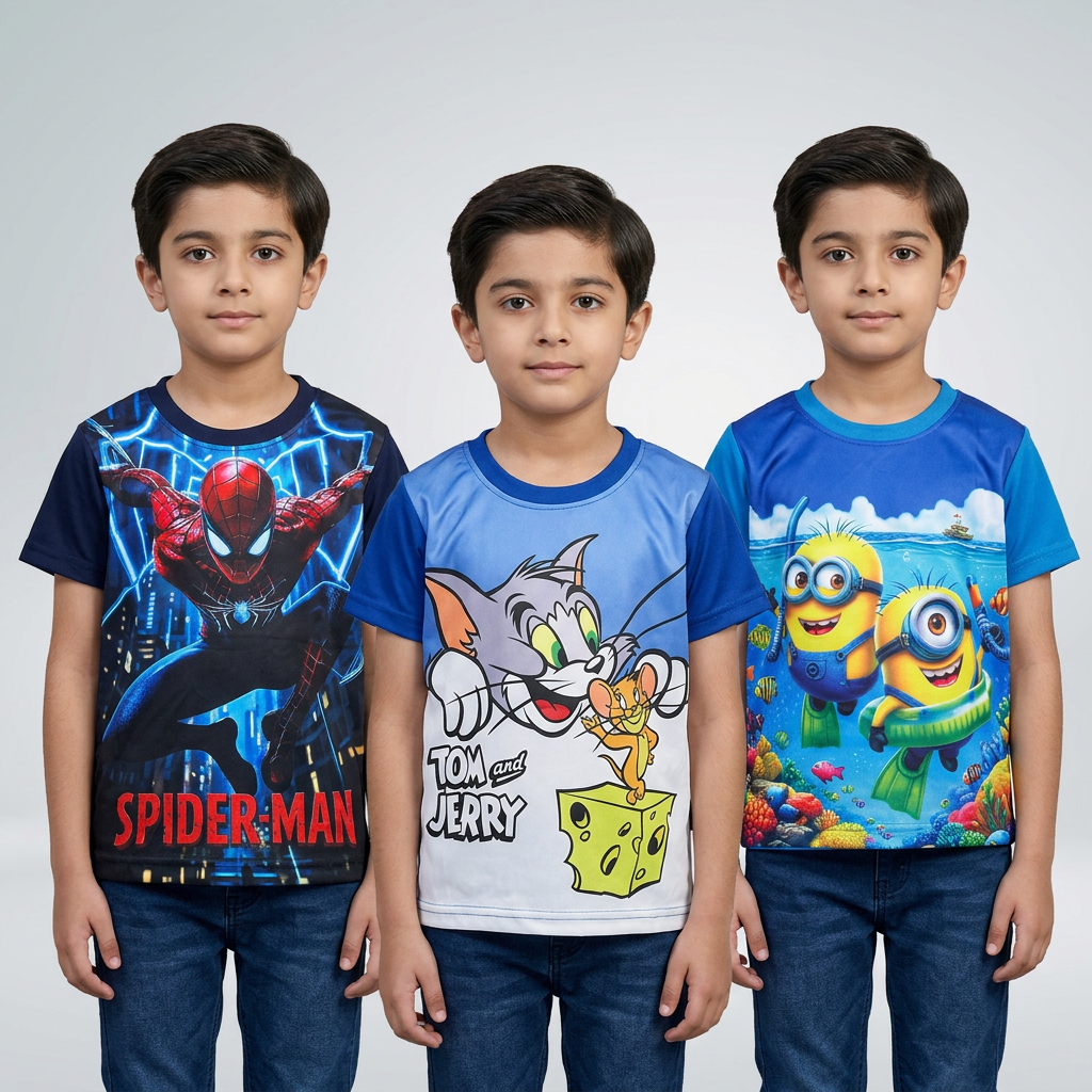 SMUG Kids Premium T-Shirt Soft and Comfortable Fabric- 3 pis Combo