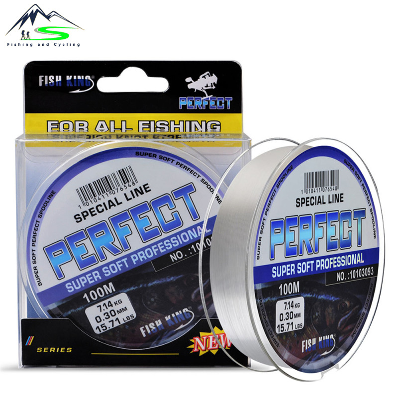 Fishing and Cycling Nylon Line Clear Super Fishing Line 100M Performance Strong Tough Bass Carp Fishing Accessories For Outdoor Fishing