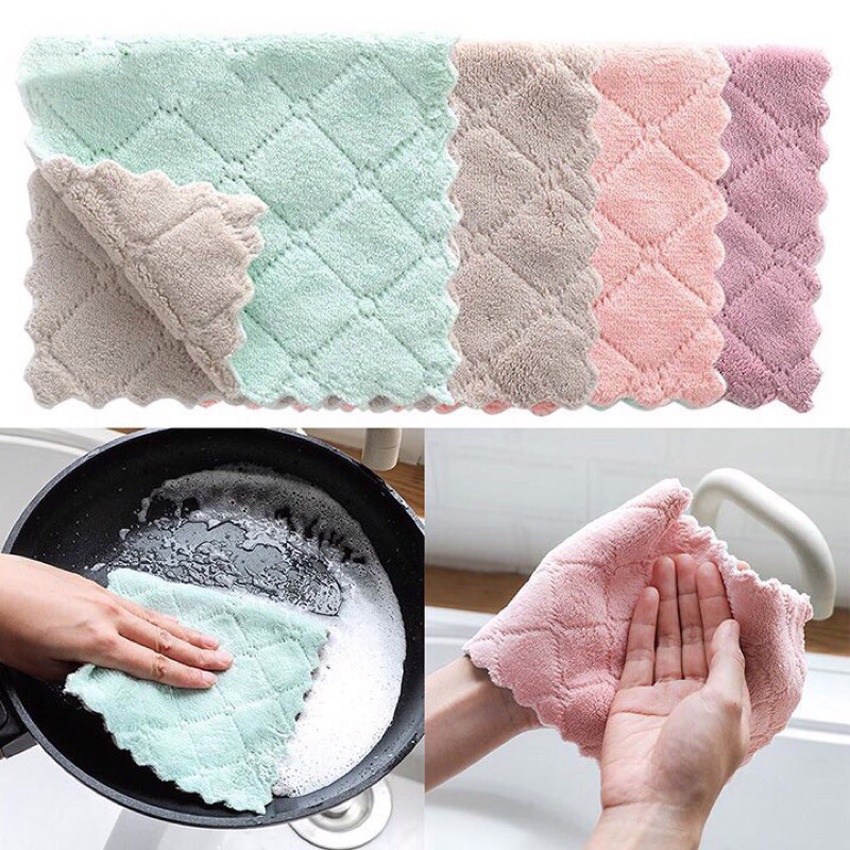 Combo 03 Khăn Lau Bếp Đa Năng 2 mặt siêu thấm