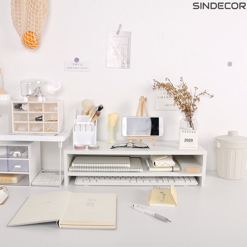 KỆ ĐỂ SÁCH - KỆ MÁY TÍNH - DECOR 🖥⌨ LẮP GHÉP - 2 TẦNG