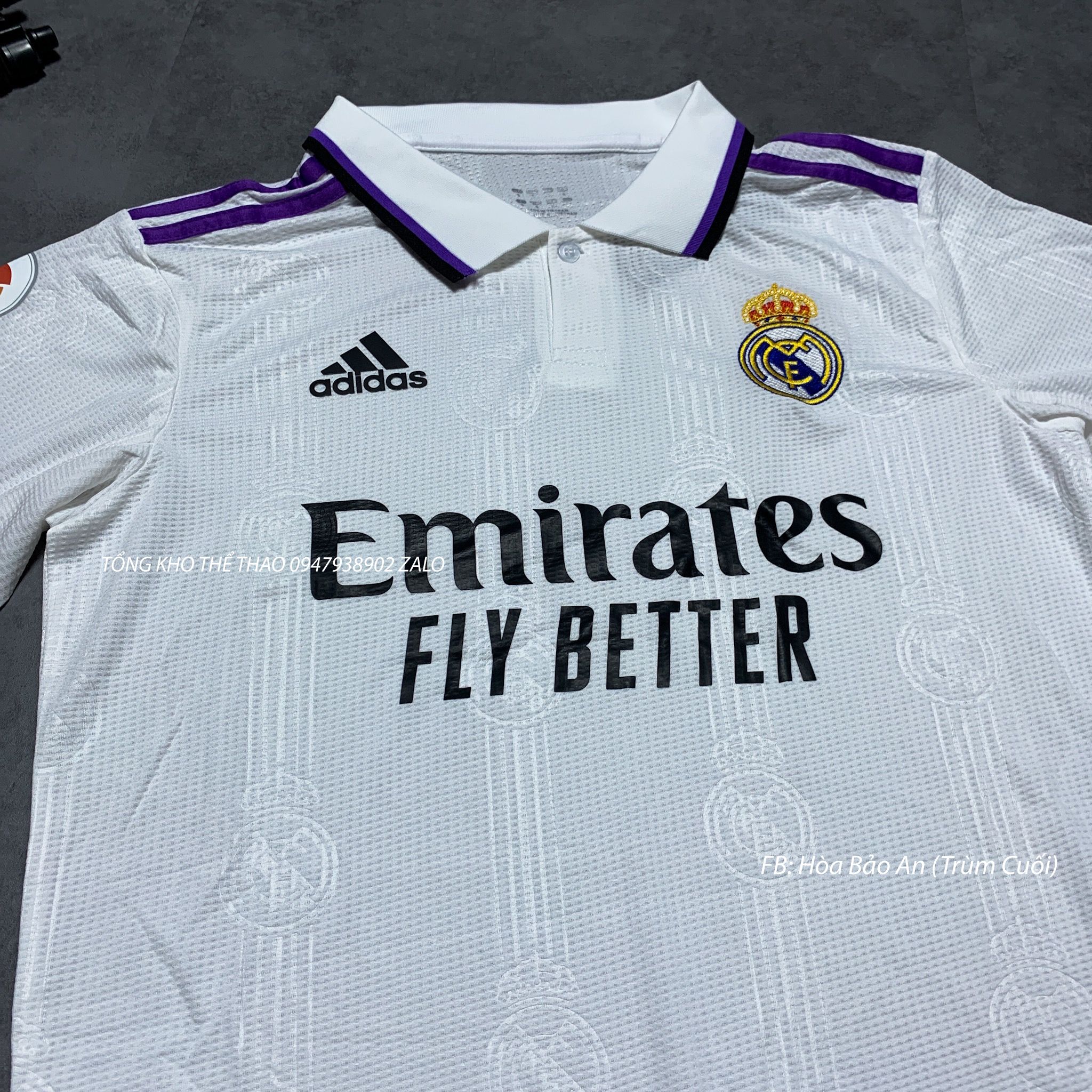 Set Bộ Quần Áo Bóng Đá CLB Real Madrid Sân nhà Mùa 2022-2023 Vải gai thái chuẩn áo thi đấu