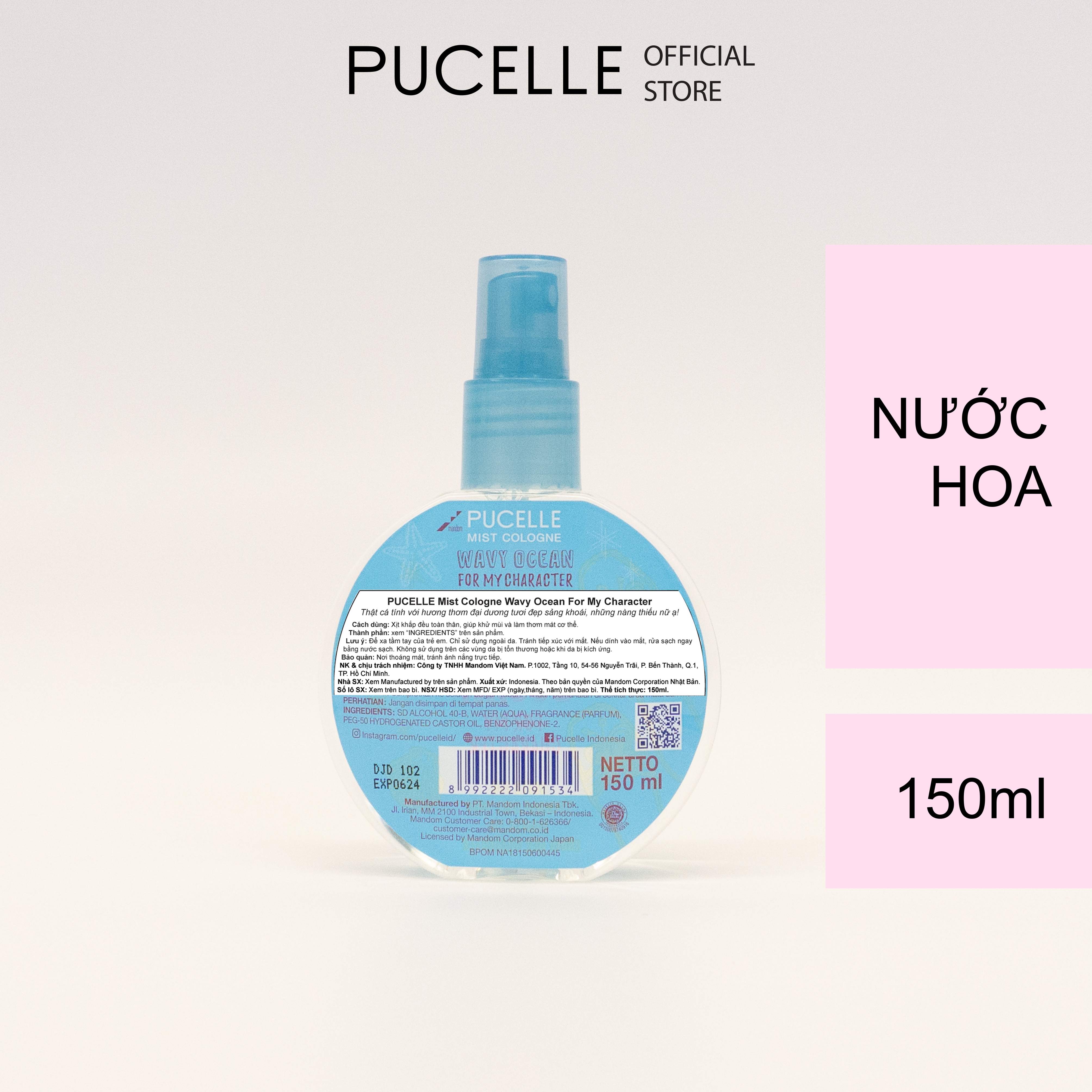 Nước Hoa PUCELLE MIST COLOGNE WAVY OCEAN FOR MY CHARACTER 150ml