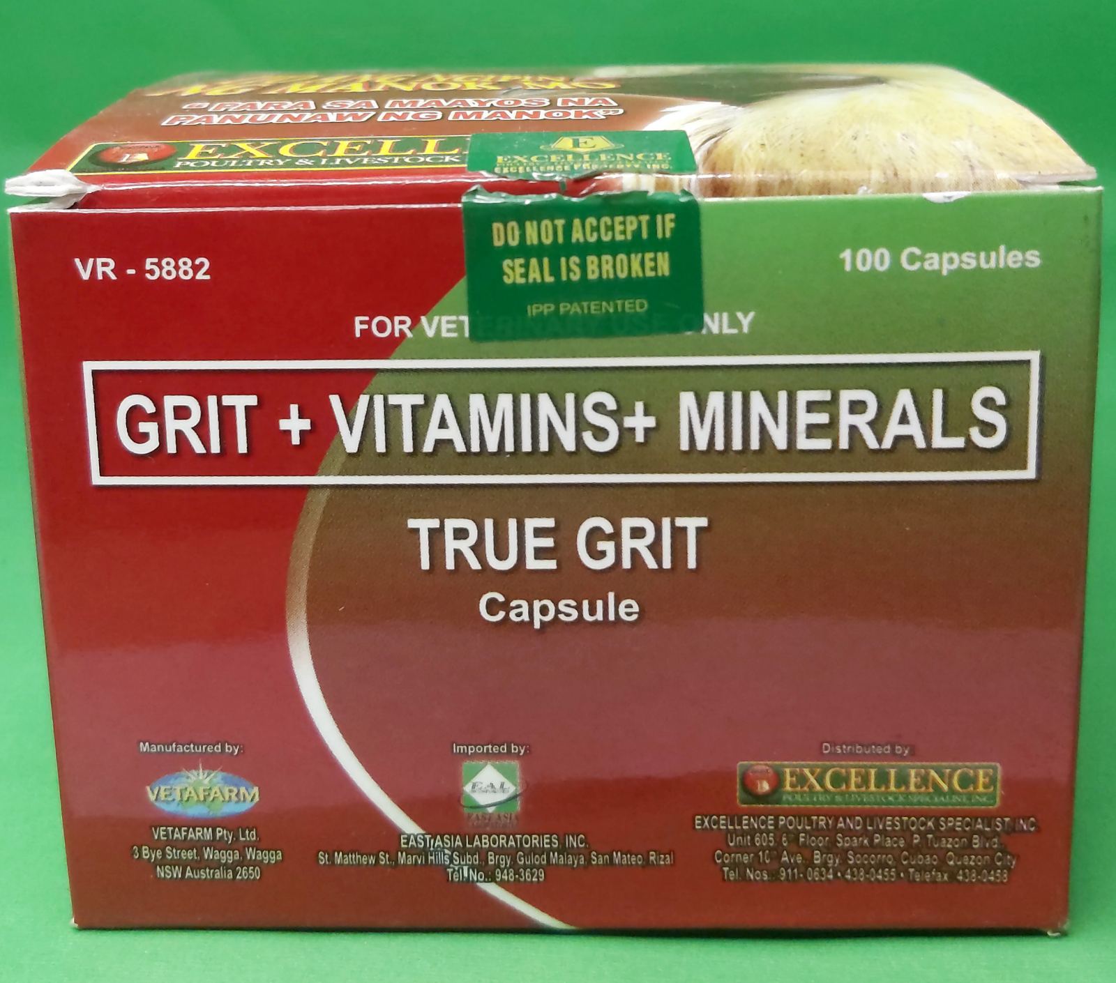 [ FC REYES AGRIVET ]10Capsule TRUE GRIT for GAMEFOWL PARA SA MANOK