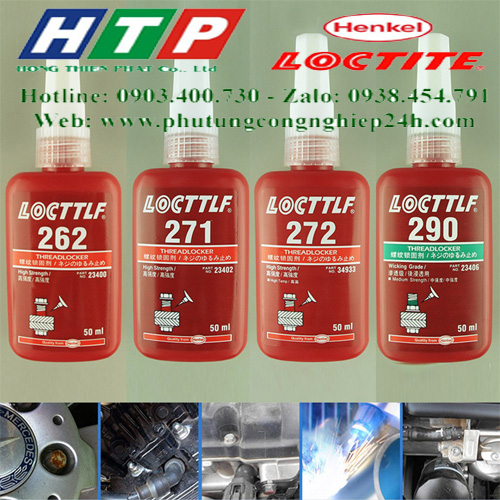 Keo 271-50ml khóa ren màu đỏ