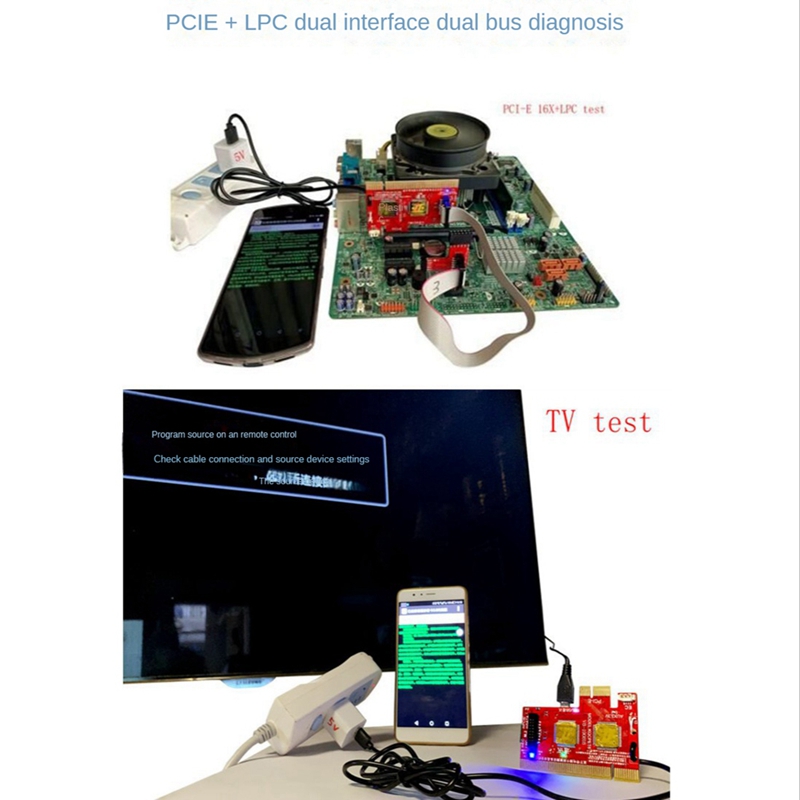 V8 Multifunction Laptop and Desktop PC Card Debug Multifunction Test Card Support PCI,PCI-E,LPC,Mini,MSATA