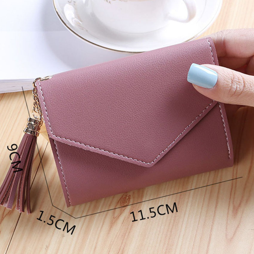 Ví bóp nữ mini tua rua hiện đại