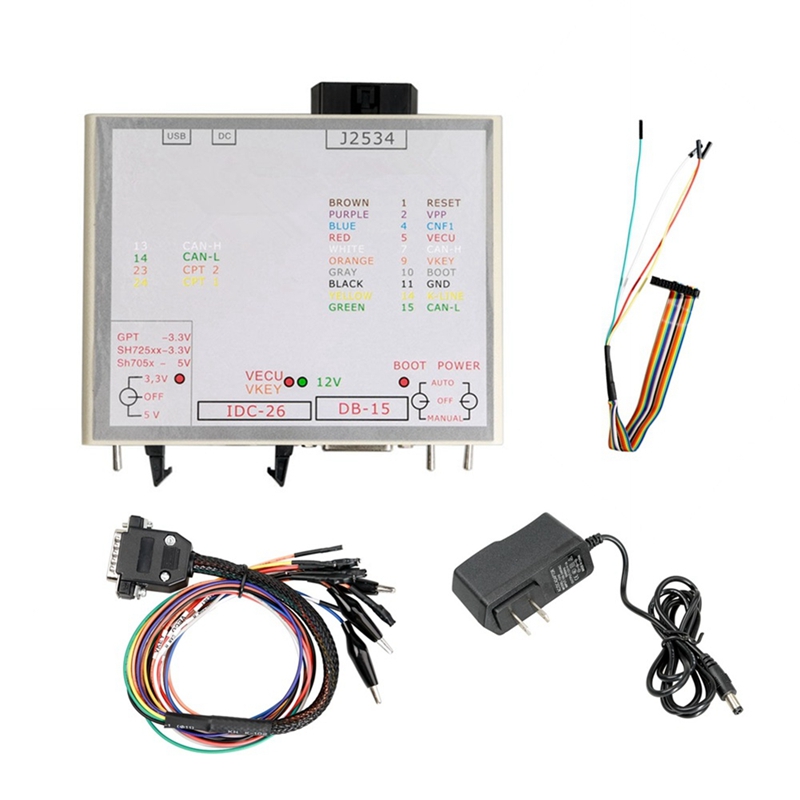 (c g k new power box j-tag for flash via j2534 works for flash ecu-soft obd ecu programmer power box
