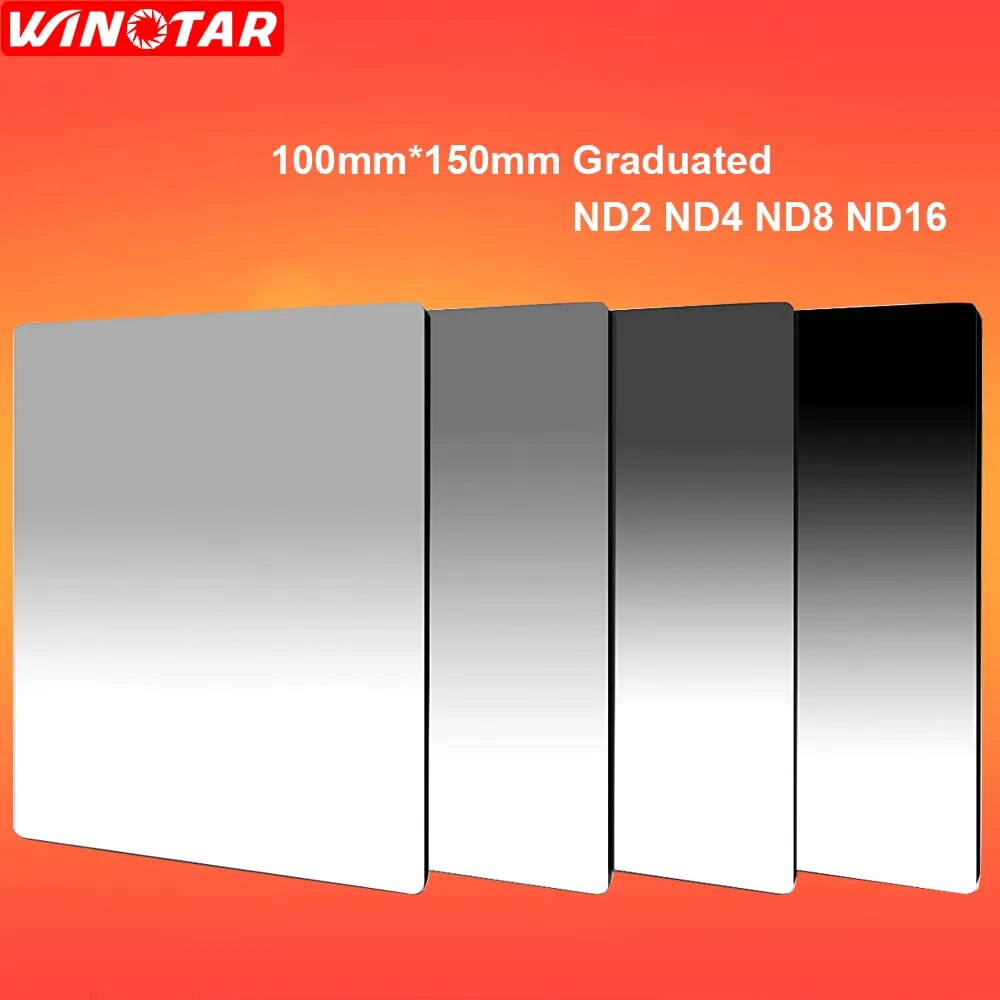 100mm x 150mm graduated nd2+nd4+nd8+nd16 neutral density 100*150mm graduated square filter for lee cokin z series