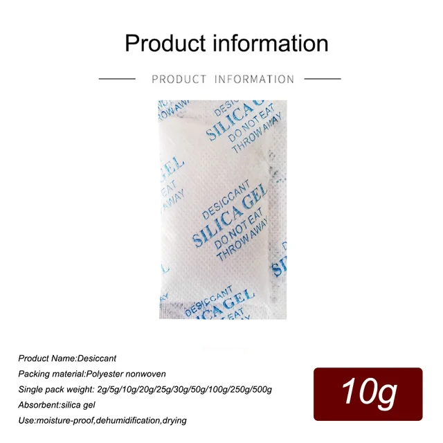 2/5/10/20g Package Non Toxic Silica Gel Desiccant Damp Kitchen Room Living Moisture Dehumidifier Absorber Bag. 