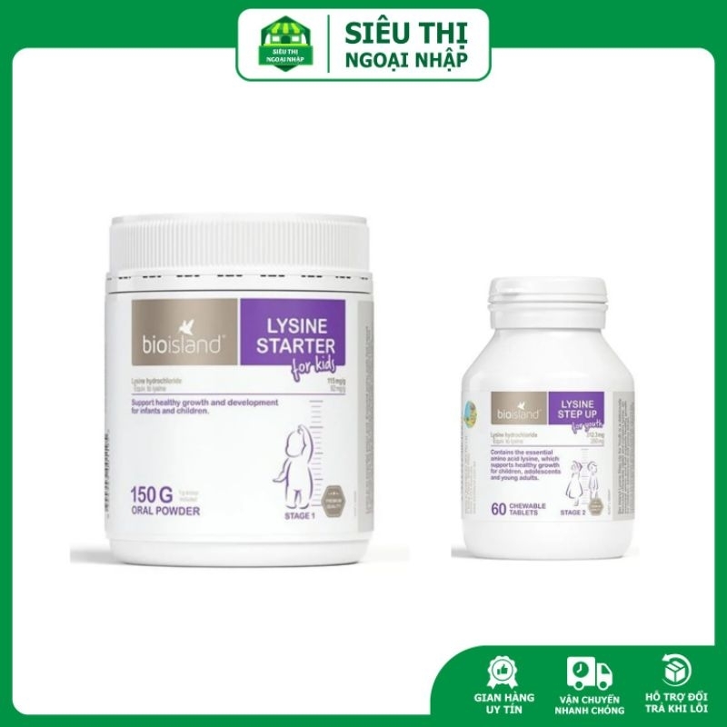 Lysine bioisland úc giúp bé phát triển chiều cao - dạng bột và dạng viên