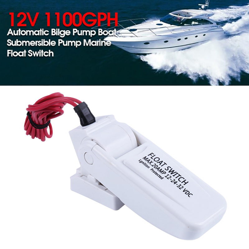 Thời trang 12V 1100GPH tự động Bilge bơm thuyền bơm chìm Marine Float chuyển u7w6