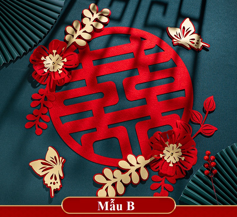 Set trang trí cửa phòng cưới, phòng tân hôn