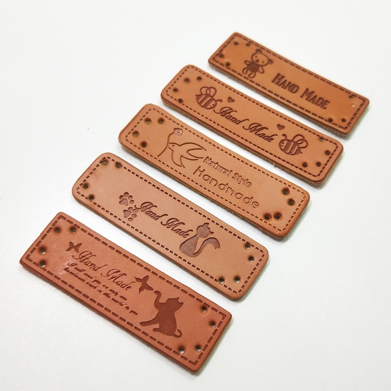 Mác da handmade trang trí sản phẩm thủ công (giao mẫu ngẫu nhiên)