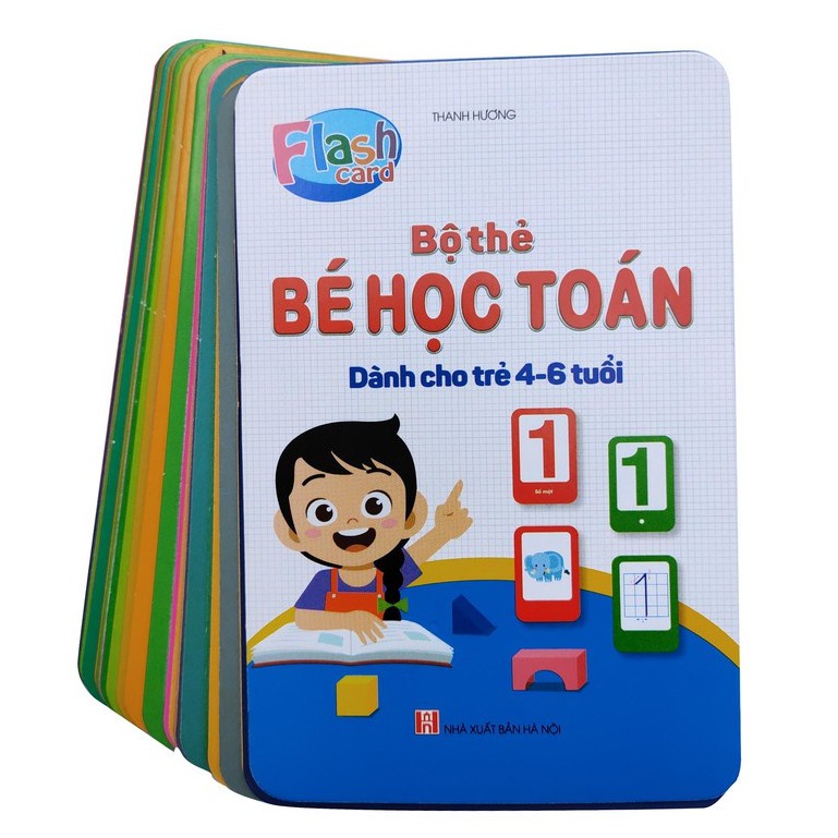 Bộ thẻ flashcard bé học toán - tư duy toán học cho bé từ 4 đến 6 tuổi học số và phép tính