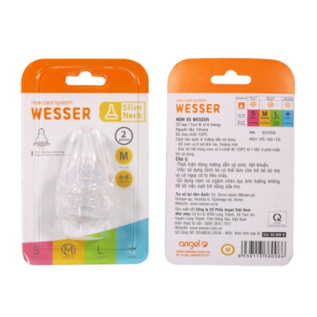 [HÀNG CHUẨN-CỔ HẸP] BÌNH SỮA , NÚM TI WESSER PP/PPSU CỔ HẸP 60ML/140ML/250ML MẪU MỚI NHẤT