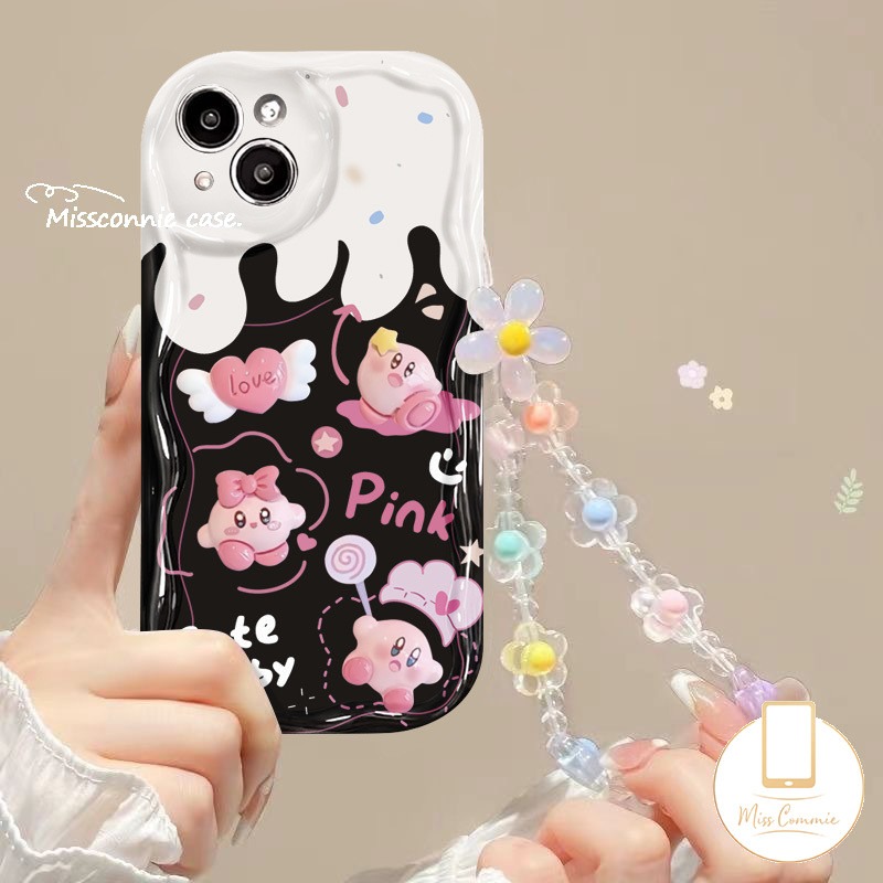 3D Cartoon Cute Ice Cream Love Bracelet Case Compatible for Realme C53 C67 C25 C51s 5s 6i 11 5i 8i 5 7 C51 C15 C35 C31 Note 50 C17 C55 C12 C11 C20 C33 C21 C17 C30 C25Y 3D Wave Curved Edge Soft Cover. 
