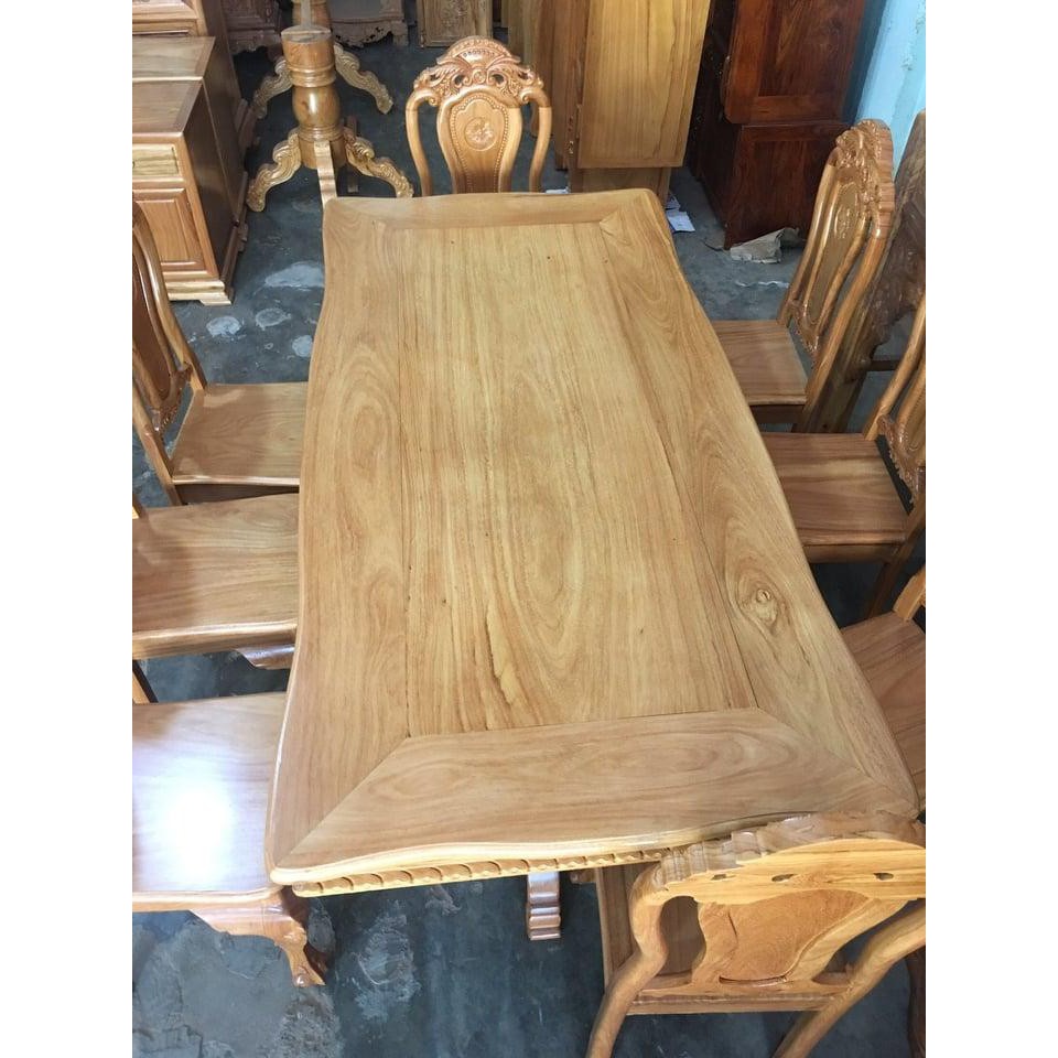 BÀN ĂN GỖ GÕ ĐỎ 8 GHẾ bb