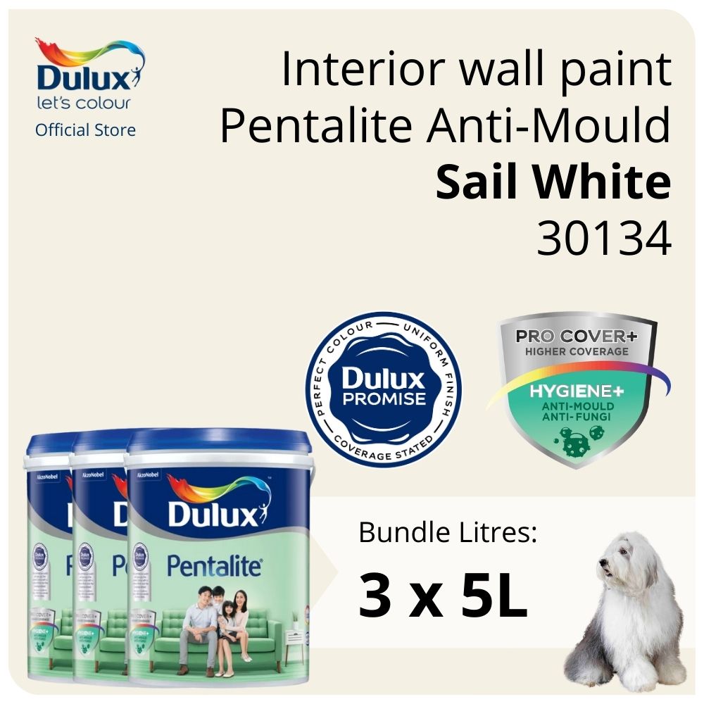 [Volume Bundle] Dulux Interior Wall Paint for HDB / BTO 3Room (3 x 5L