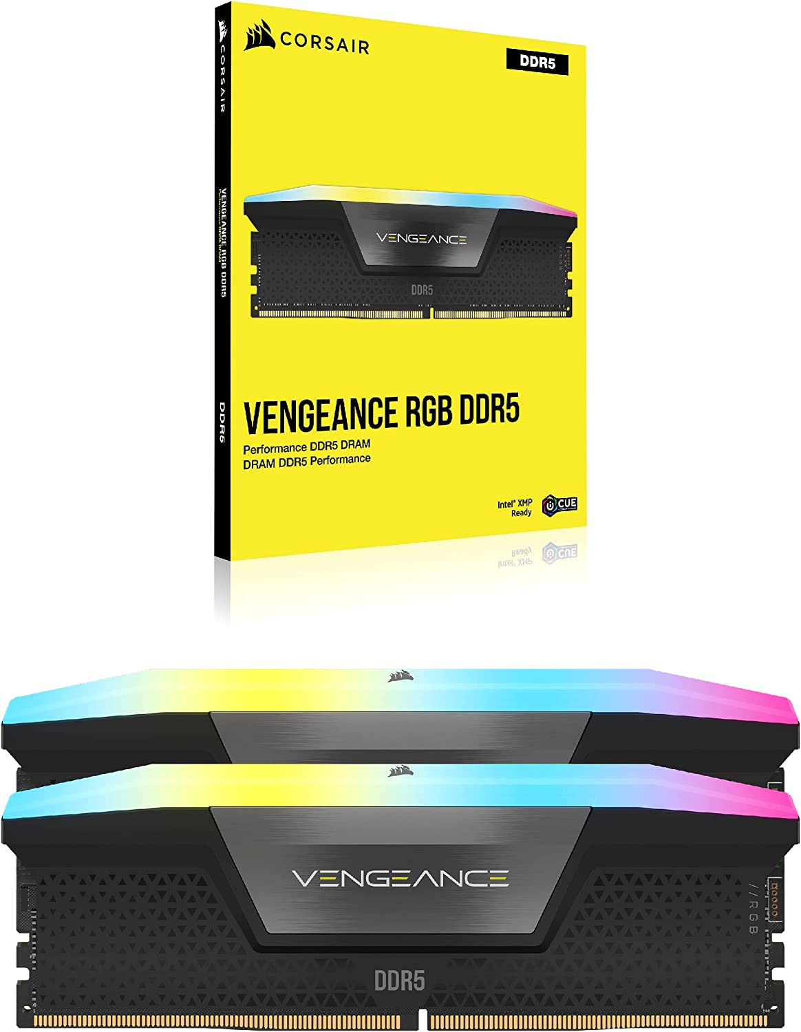 CORSAIR Vengeance RGB 64GB(2 x 32GB) 288-Pin PC RAM DDR5 5200(PC5