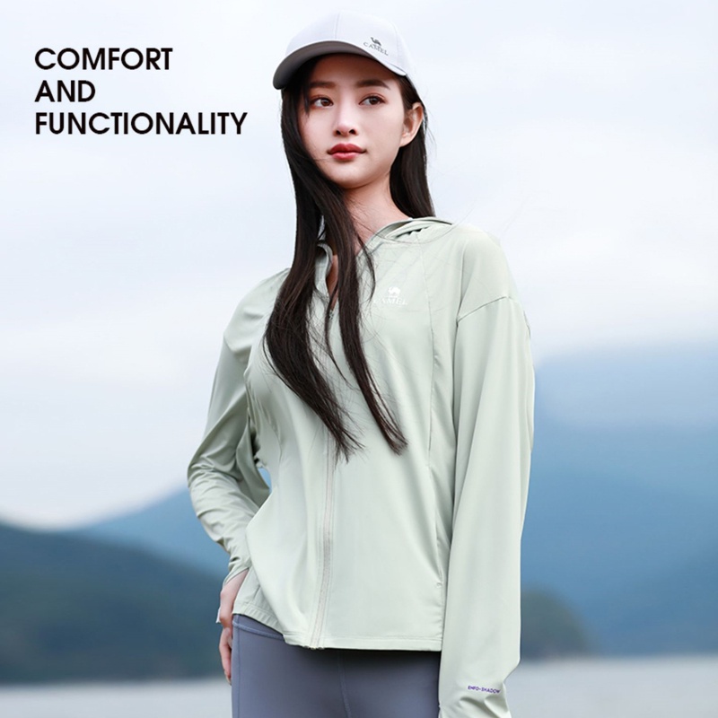 Camel UPF 50+ Women's Sunscreen Coat Breathable Quick Drying Jacket