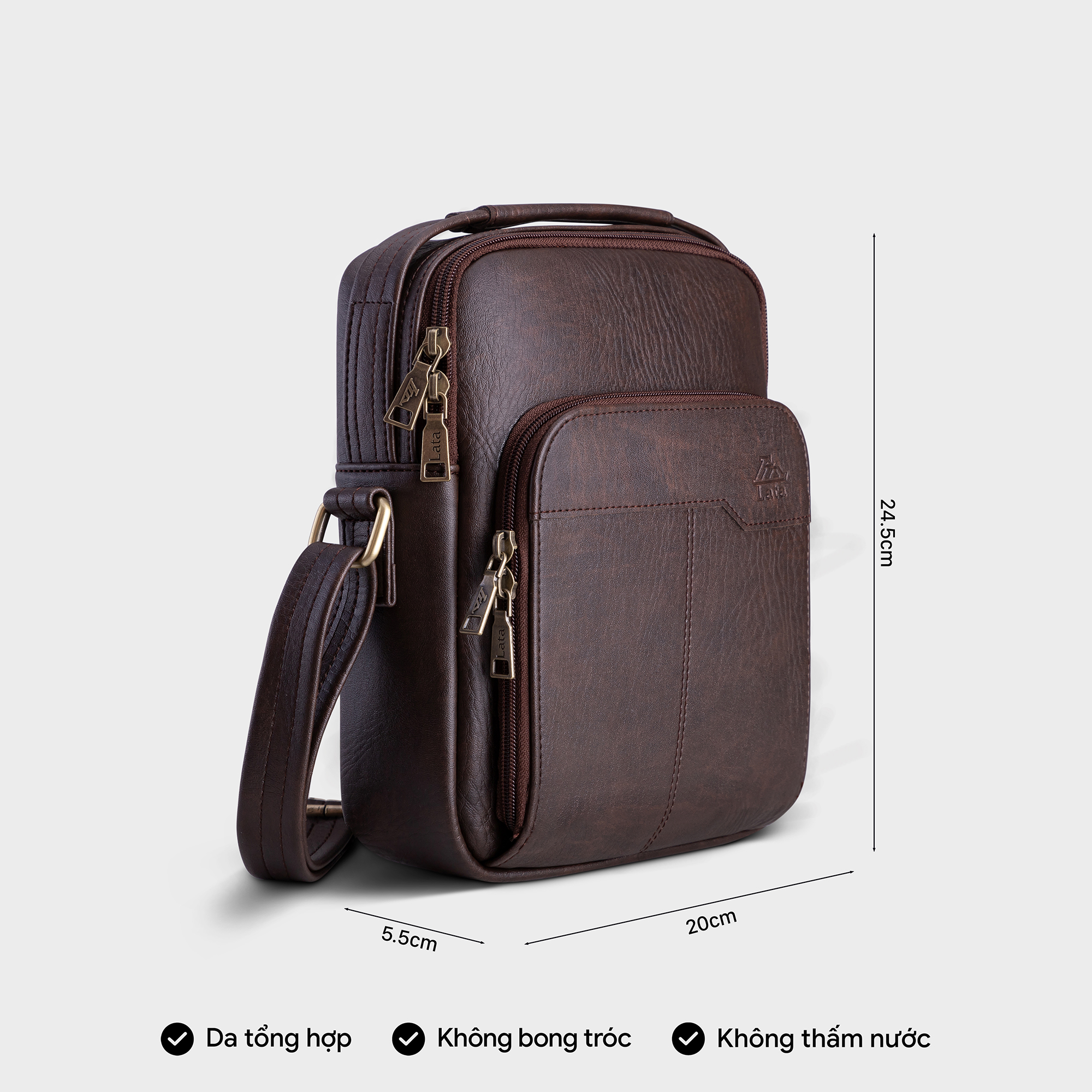 Lata Bag (Men's Office Fashion - Leather Crossbody Bag Tn22)