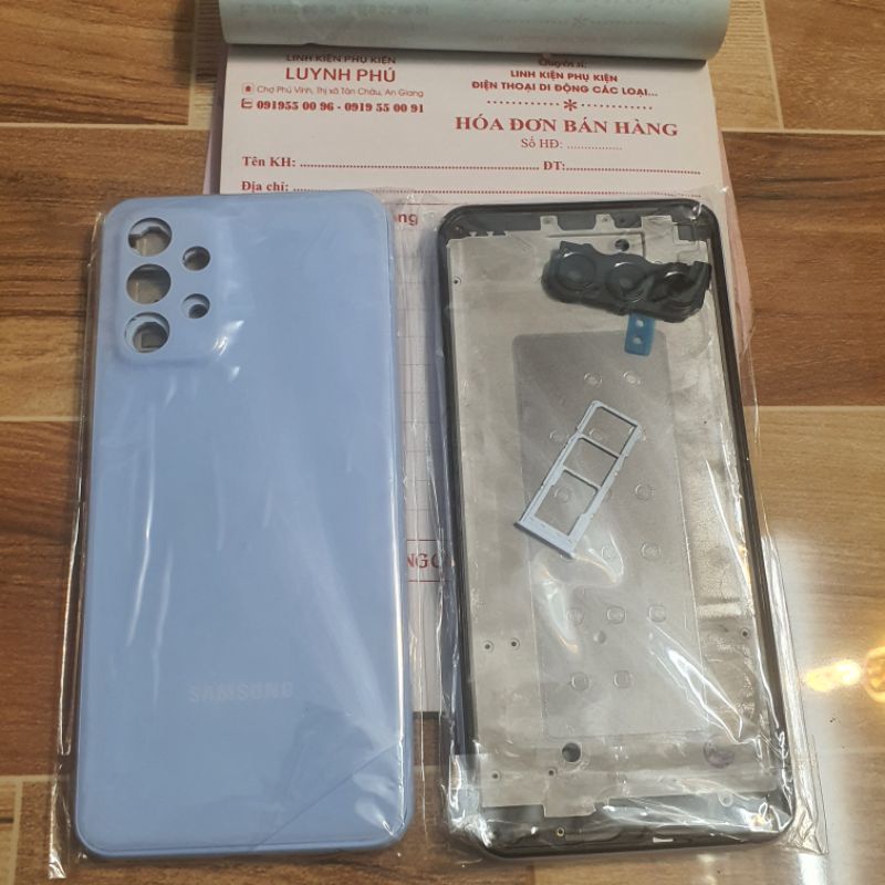 Vỏ samsung A23 4G A235F có khay sim kính camera bao test