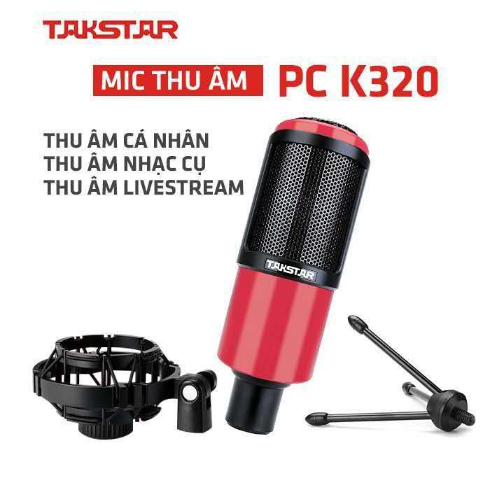 Mic thu âm Takstar PC-K320, Tặng Dây Mic Canon Mic Hát Live Stream Hát Karaoke, Thu Âm Chuyên Nghiệp Takstar PC K320 Bảo Hành 6 Tháng Mic thu âm Takstar PC-K320 hát karaoke, thu âm, livestream, Bảo Hành 12 Tháng