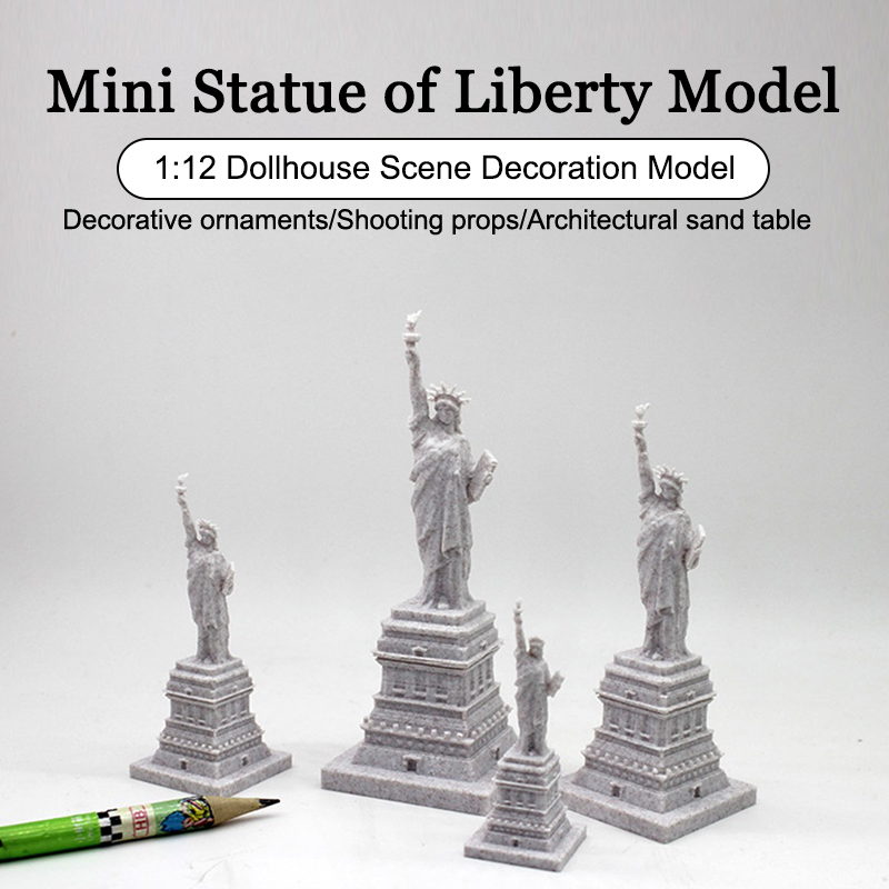 1:12 Dollhouse Mini Statue Of Liberty Sculpture Figurines Dollhouse Decoration BAWEI| Just a miniature model