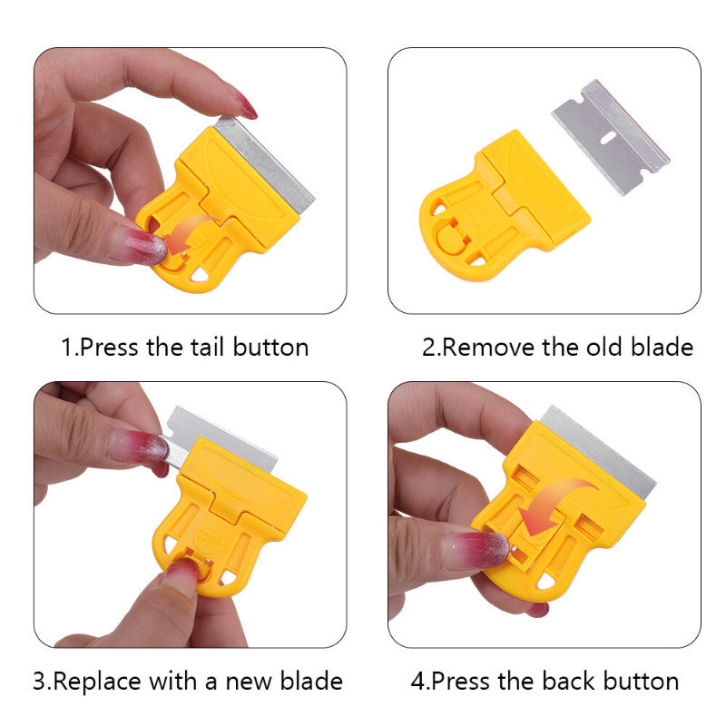 1/2Pcs Multifunction Scraper with Blade Glue Removal Cleaning Shovel Window Tile Scraper Cleaner Tool