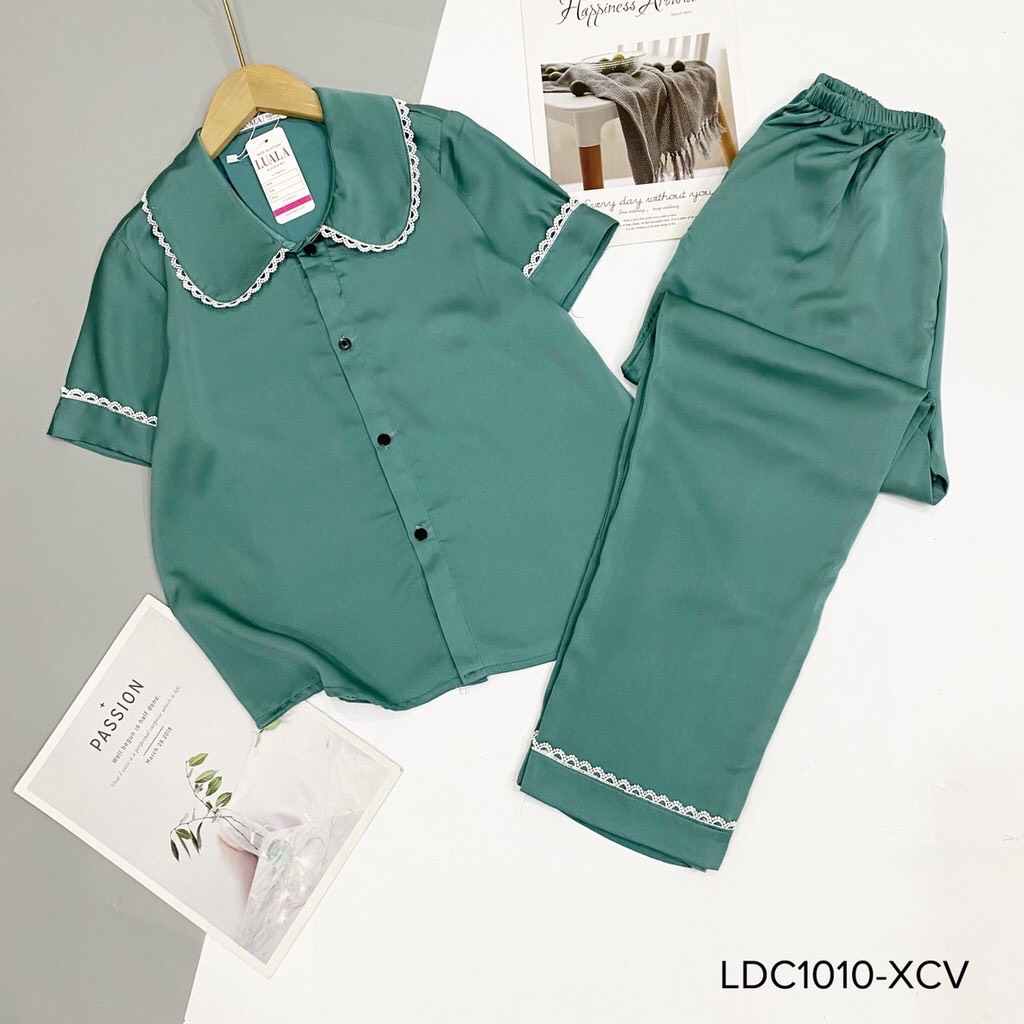 Bộ ngủ bijama lụa latin cao cấp mềm mịn mặc nhà CD01