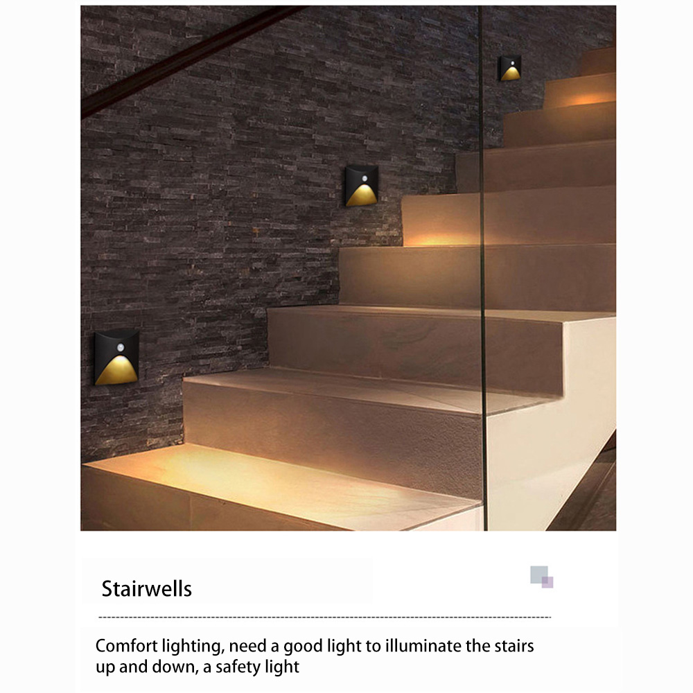 FocusAi LED Stair Light with Motion Sensor Cold White 6000K Warm Light 3000k Recessed Wall Light for Step Lighting AC85-265V