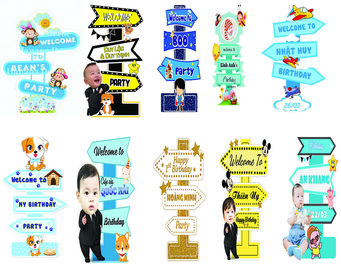 IN HÌNH CHIBI CHO BÉ CÂY WELCOME