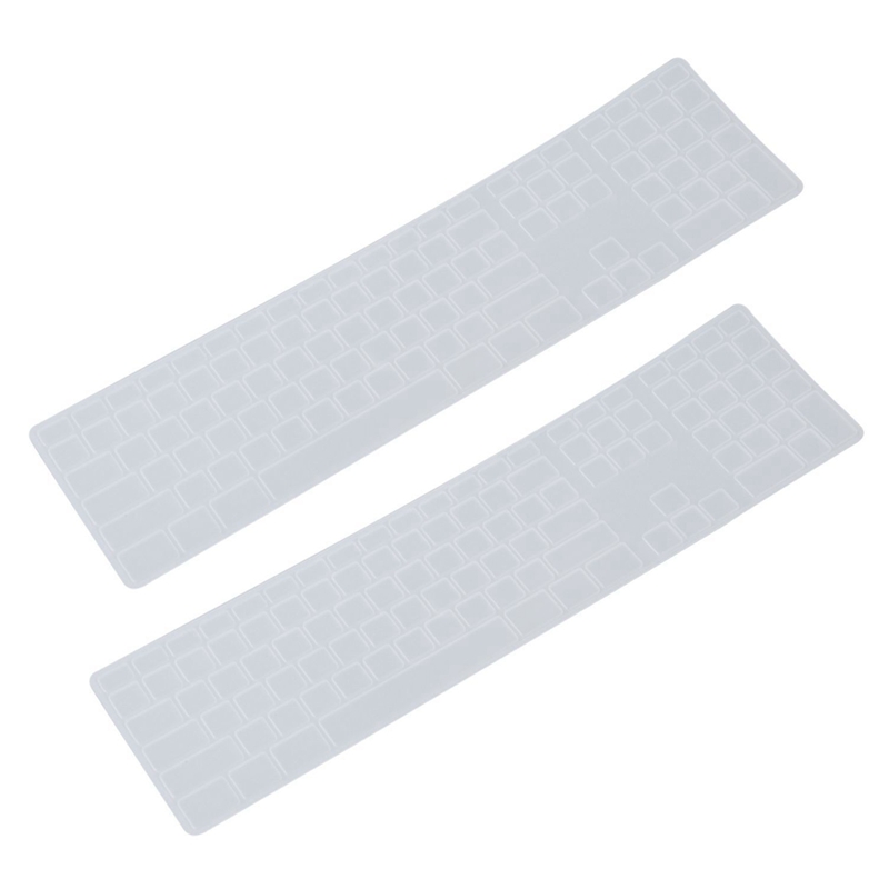 2X Silicone Thin Keyboard Skin Cover Protector with Numeric Keypad for