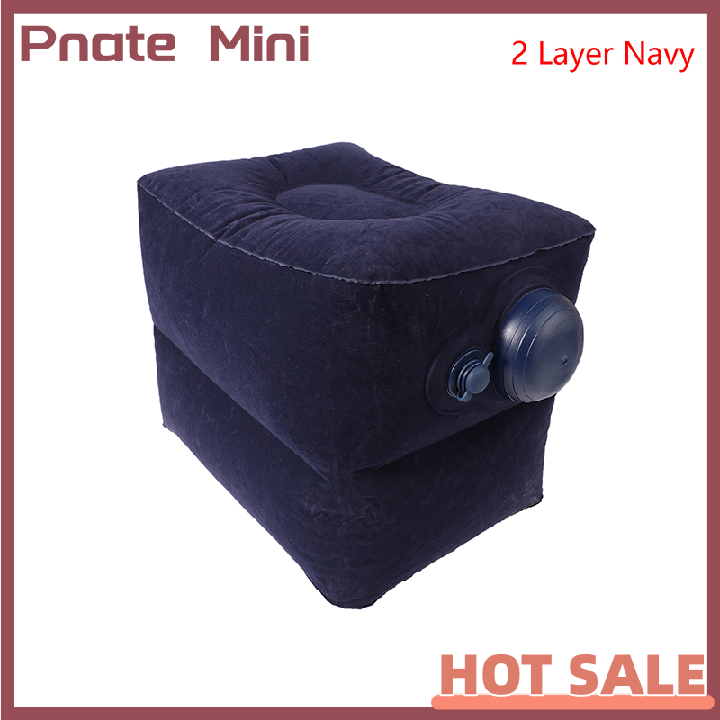 Pnate Inflatable Travel Pillow Foot Rest Kids Car Airplane Sleeping Bed Leg Support Height Adjustable Footrest Pillow for Long Trips