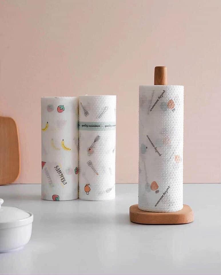 Cuộn 50 tờ giấy lau bếp hoa văn