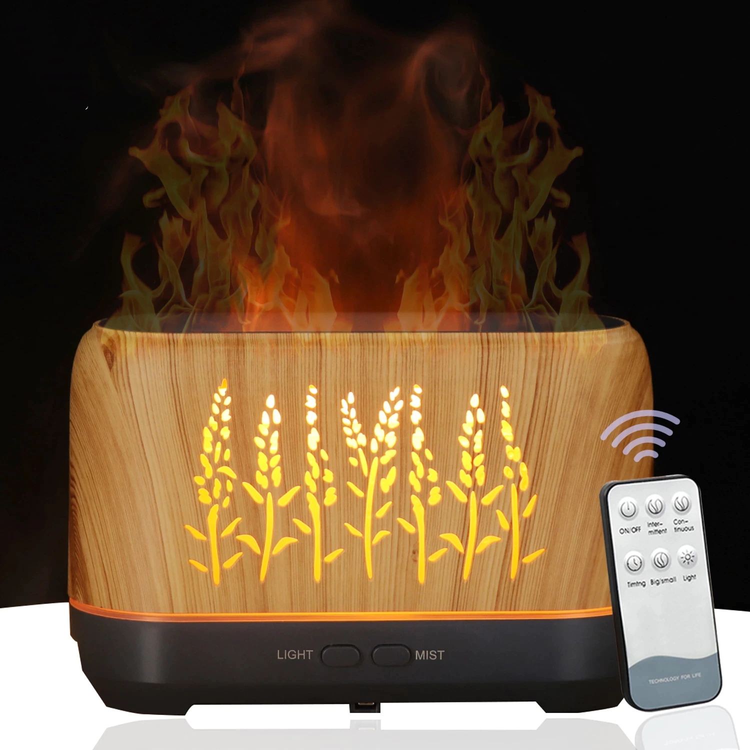 Máy Xông Tinh Dầu Hiệu Ứng Lửa Flame Diffuser (SP Cao Cấp - Tặng Tinh Dầu 10ml)
