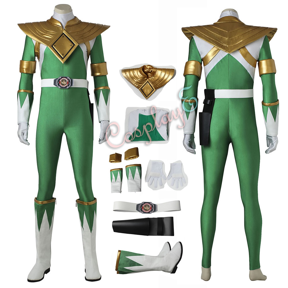 Green Rangers Costume Power Rangers Cosplay Burai High Quality Full Set Lazada Singapore