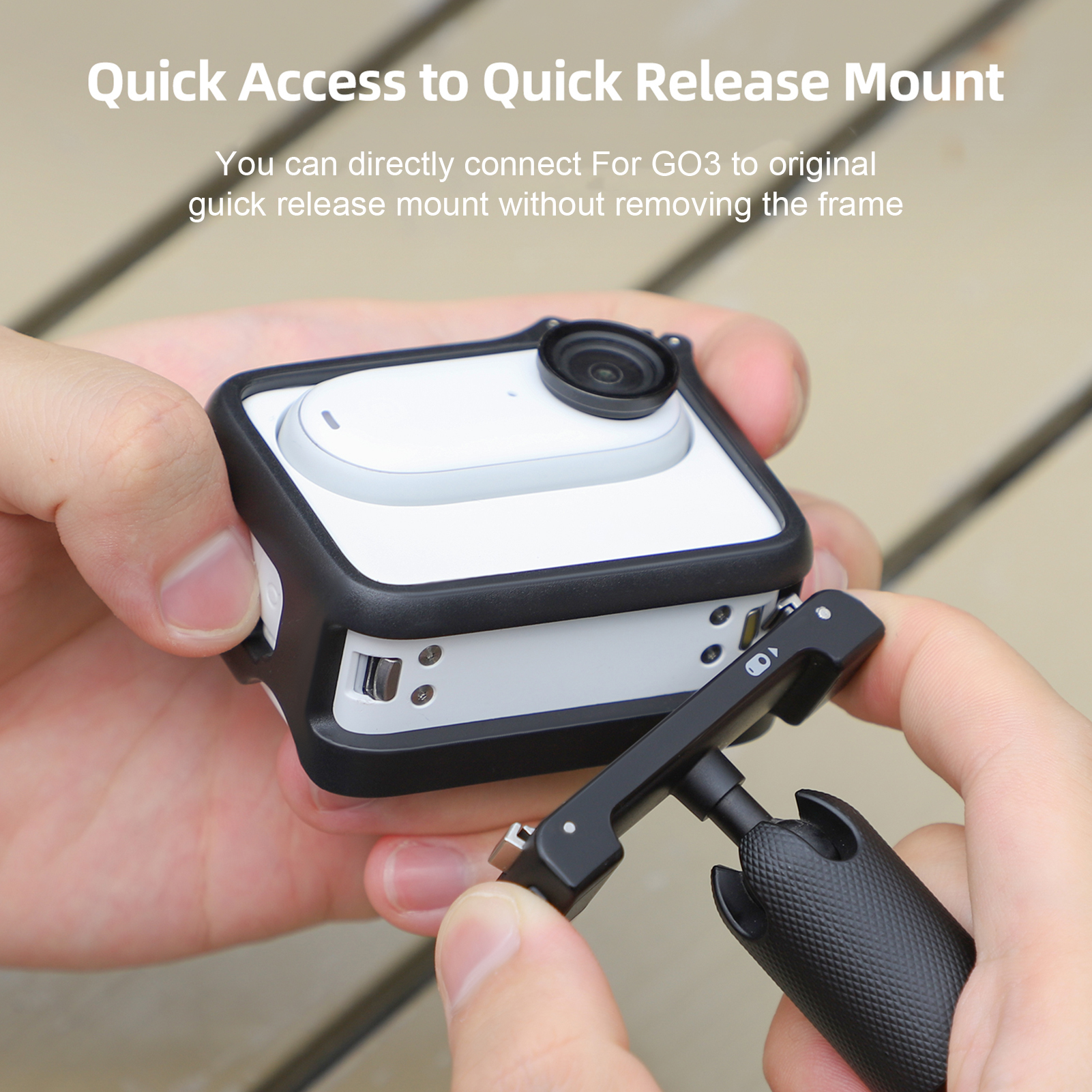 Valeriee Protective Frame for Camera Anti-drop Camera Frame Insta360 Go 3 Camera Protective Cage Durable Black Plastic Frame for Collision Protection and Mounting Essential Camera Accessory