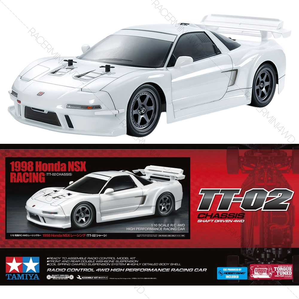 TAMIYA 1/10 R/C 4WD 1998 Honda NSX Racing (TT-02 Chassis) 47506
