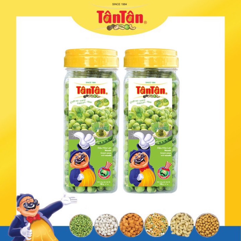 Combo 2 hũ Đậu Hòa Lan Wassabi Tân Tân (190g /hũ)
