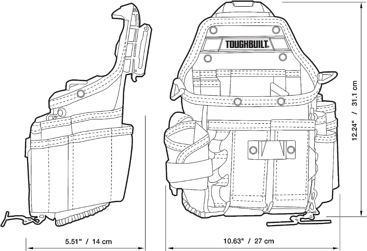 ToughBuilt TB-CT-114 Journeyman Electrician Pouch + Shoulder Strap  TB-CT-114