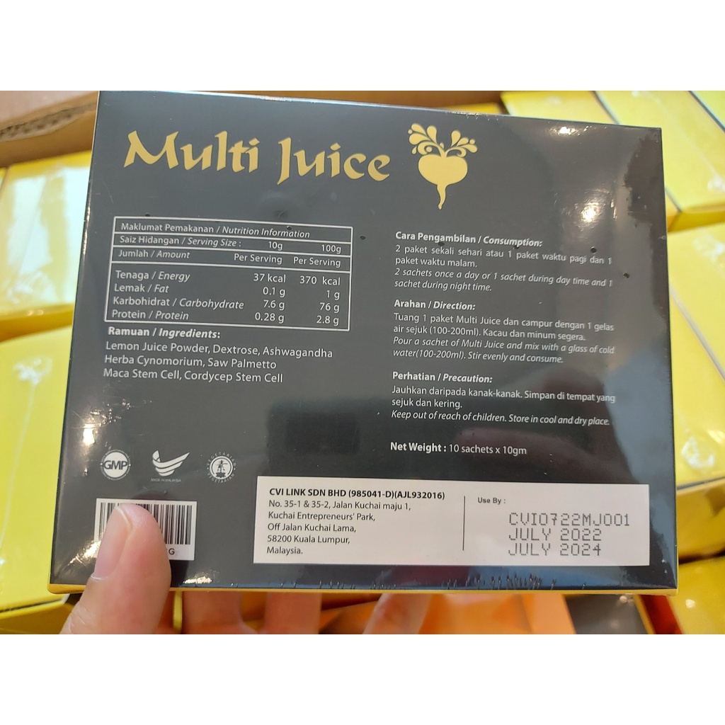 Hỗn hợp nước trái cây Multi Juice Date mới 2025