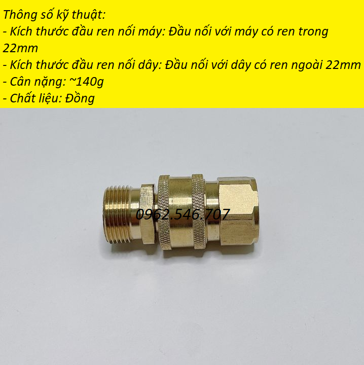 Bộ khớp nối nhanh đầu ra cho máy rửa xe áp lực cao, máy xịt rửa cao áp, máy rửa xe gia đình