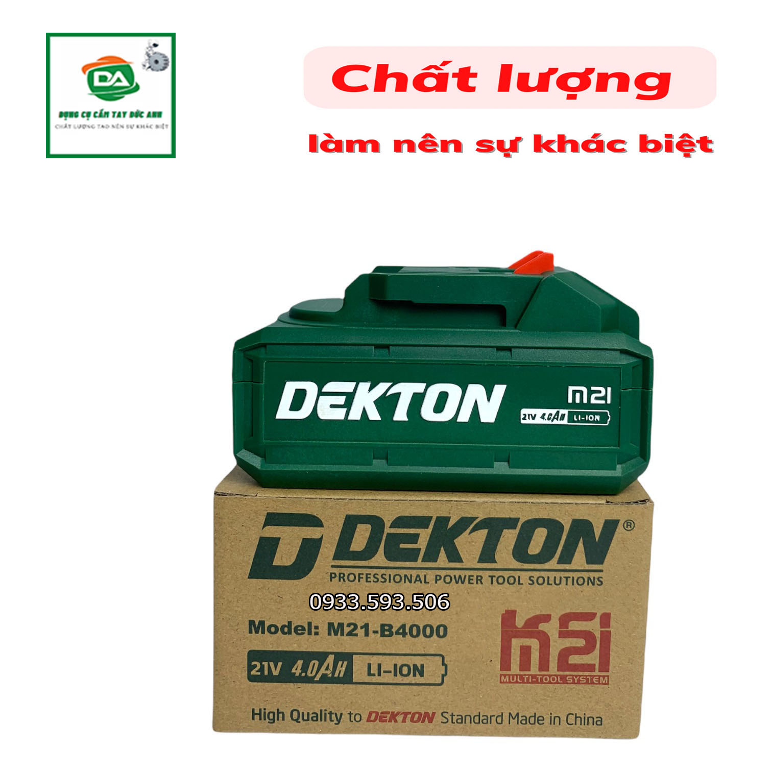 Đế sạc+Pin DEKTON M21 chân pin phổ thông