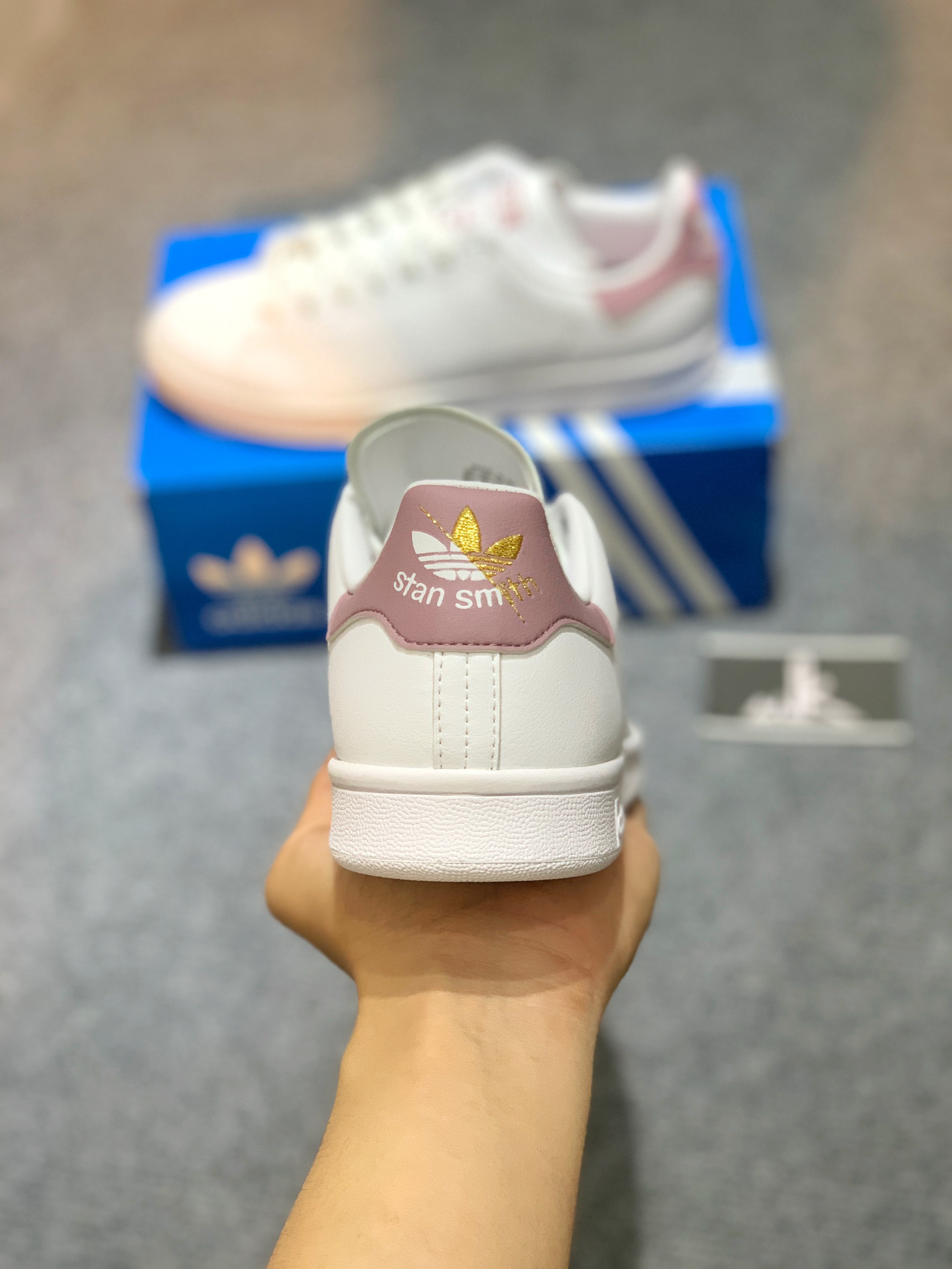 [CHÍNH HÃNG] Giày Adidas Stan Smith White Magic Mauve GY5696