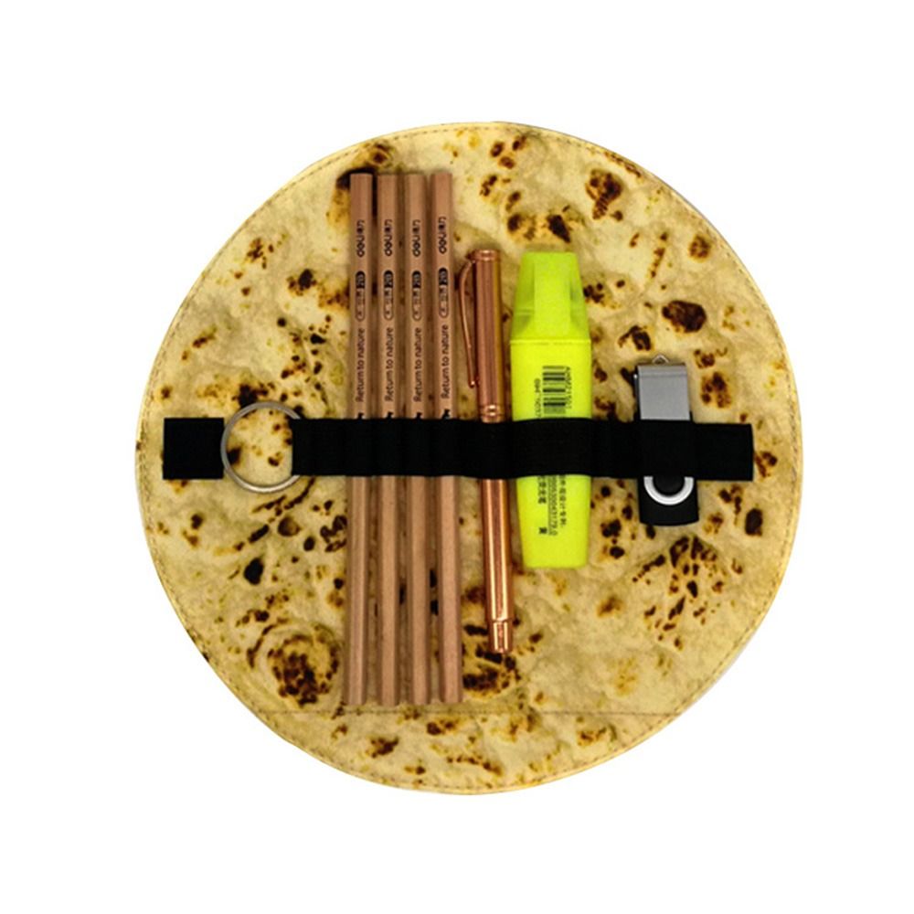 Jiyan2866 quà tặng hài hước học sinh sáng tạo hộp đựng bút chì cuộn tortilla túi đựng bút chì hộp đựng bút chì túi bút chì