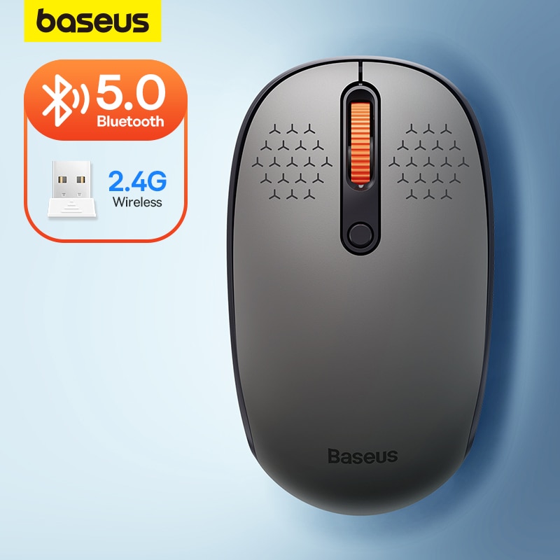 Baseus Mouse Bluetooth Wireless Computer 1600DPI Silent Mouse With 2.4Ghz USB Nano Receiver For PC Macbook Tablet Laptop