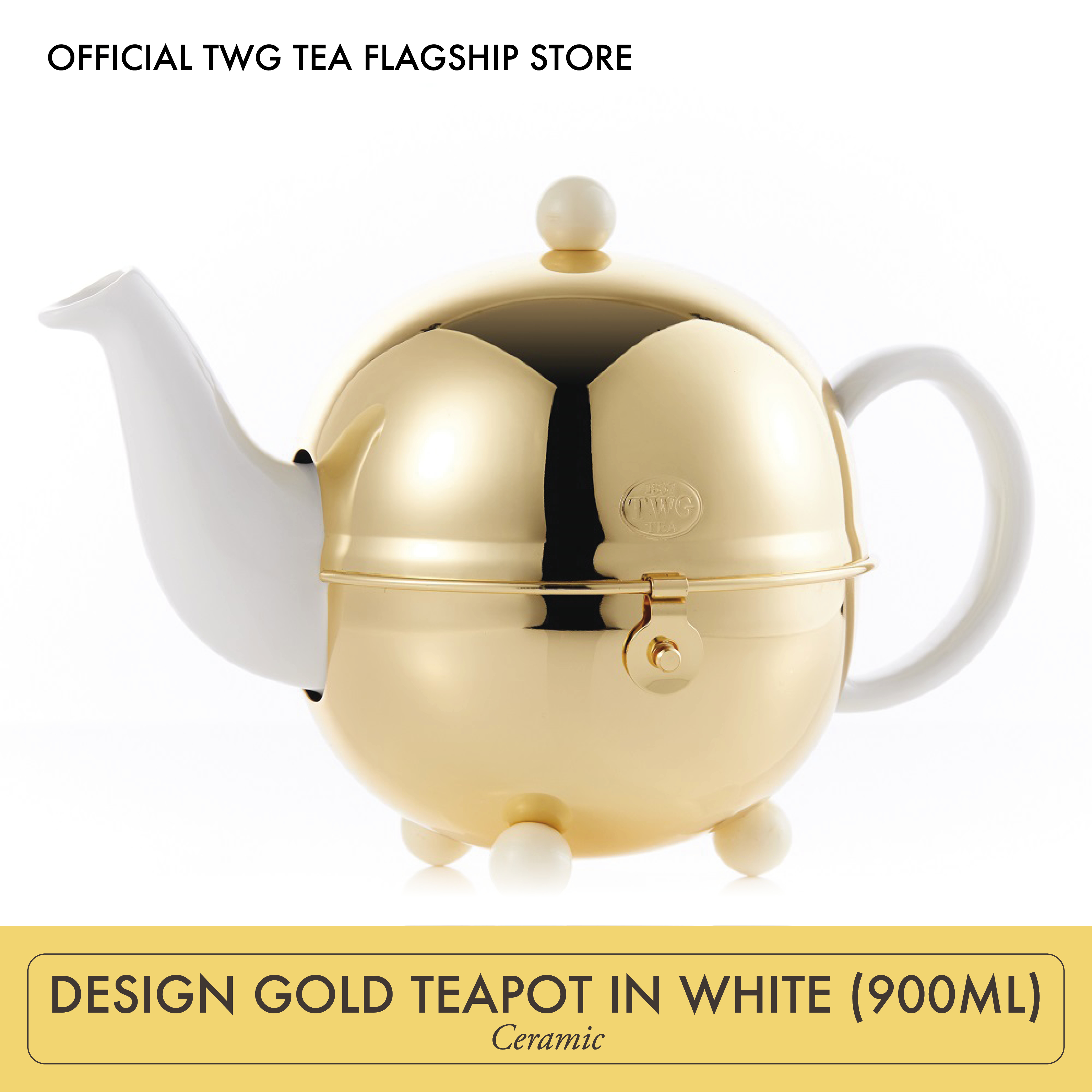 white gold tea kettle