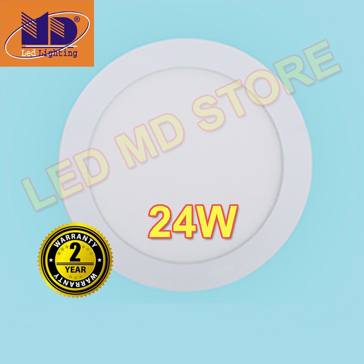 Đèn Led Âm Trần Thạch Cao 24W siêu mỏng tròn, lỗ khoét 28 cm, phù hợp diện tích từ 12m2 tới 14m2, giá tốt, bảo hành 24 tháng